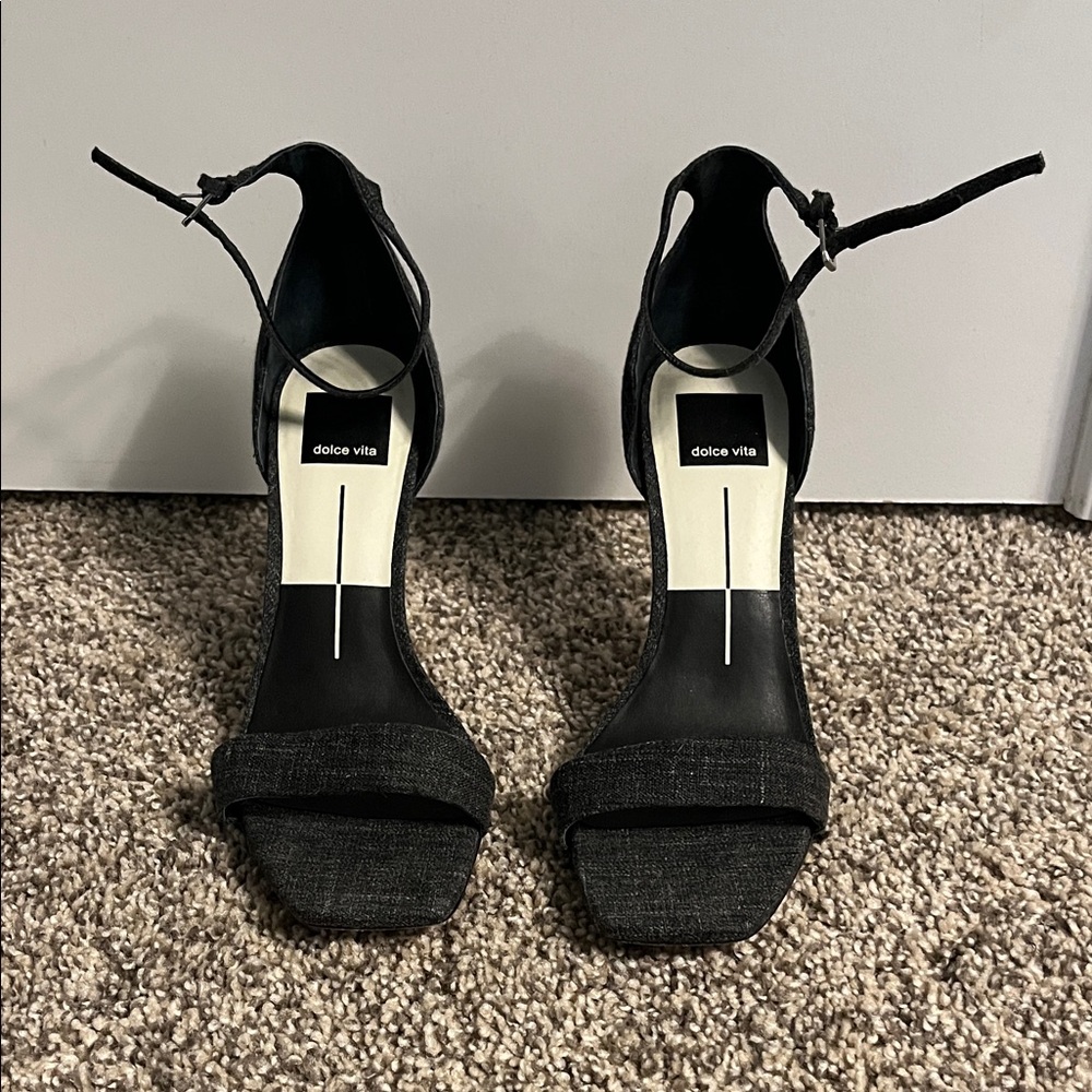 Dolce Vita Black Ankle Strap Heels